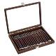 Walnut color hundred ring necklace jewelry storage box