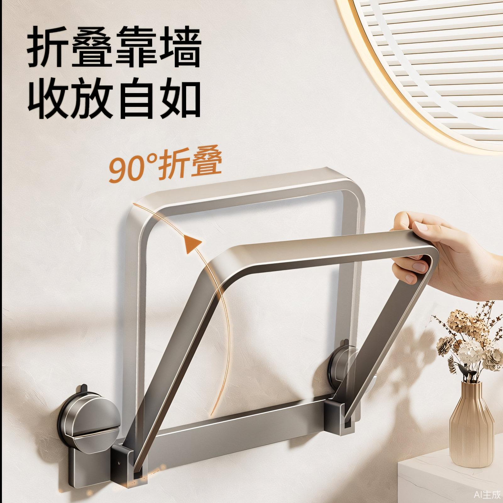 吸盘折叠脸盆架壁挂免打孔浴室置物架厕所洗澡盆子脚盆收纳沥水架,淘宝优惠券,粉丝福利购,淘宝优惠卷