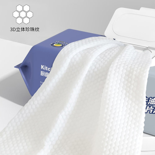 超大包厨房湿巾家用去油去污油烟机专用清洁湿纸巾一次性加厚抹布 - 图0