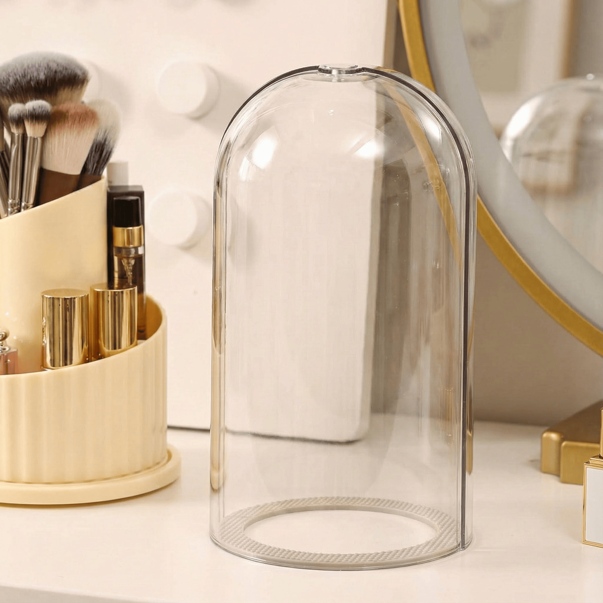化妆刷收纳筒旋转防尘梳妆台化妆品收纳盒口红眼影置物架桌面笔筒,淘宝优惠券,粉丝福利购,淘宝优惠卷
