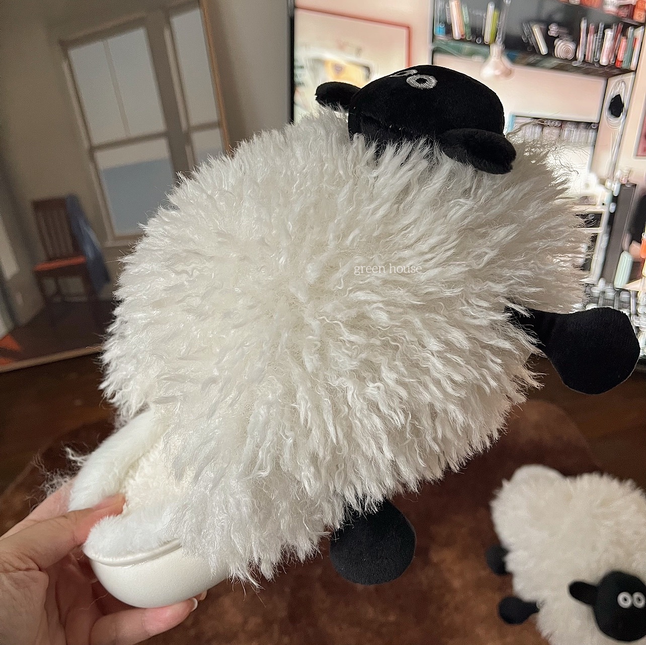 green house * 绵绵黑脸羊可爱保暖毛绒家居拖鞋,淘宝优惠券,粉丝福利购,淘宝优惠卷