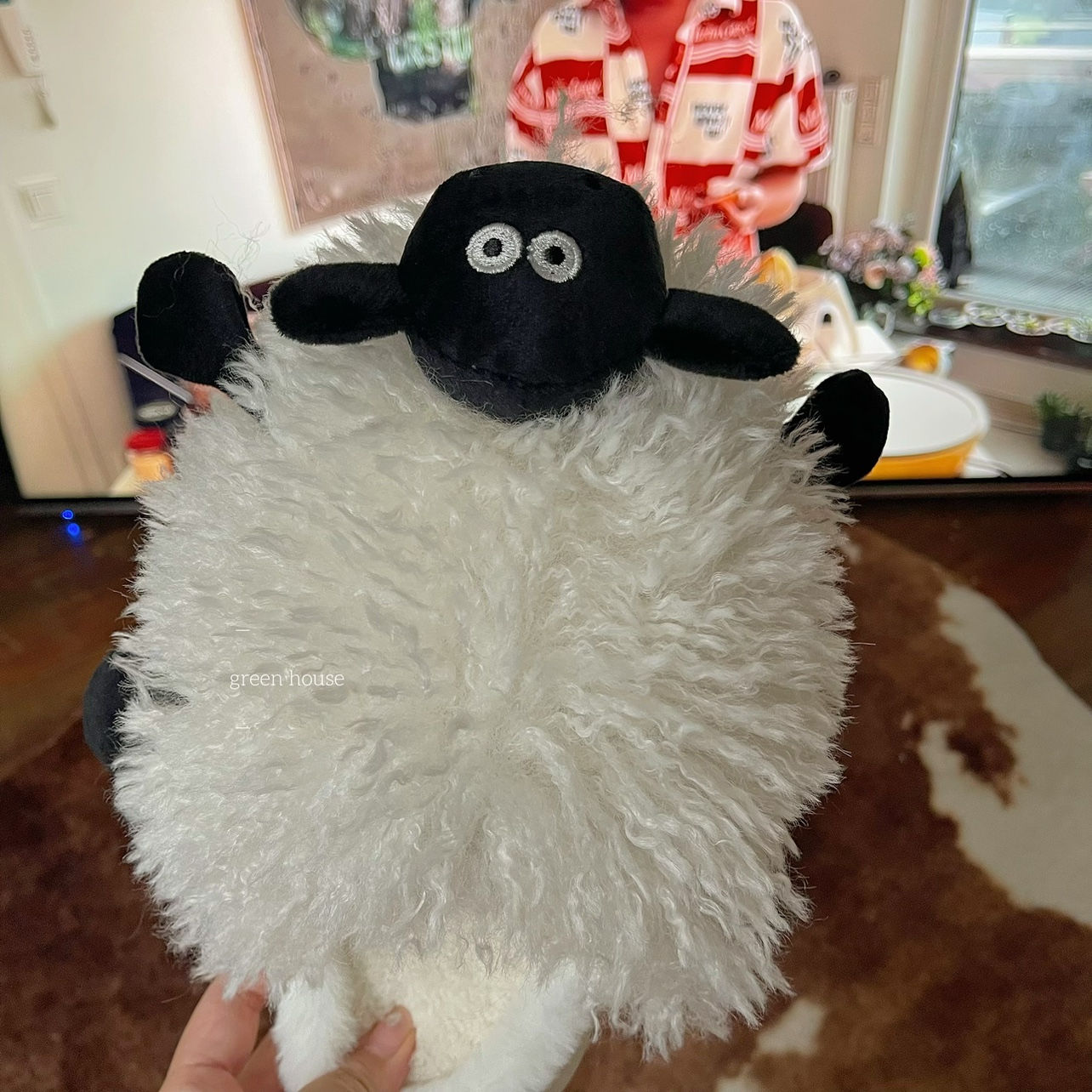 green house * 绵绵黑脸羊可爱保暖毛绒家居拖鞋,淘宝优惠券,粉丝福利购,淘宝优惠卷