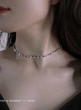 流光超闪2022女小众短款锁骨链