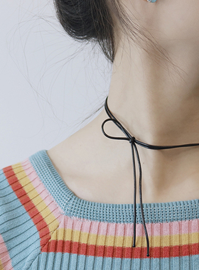 气质复古少女CHOKER潮黑色锁骨链