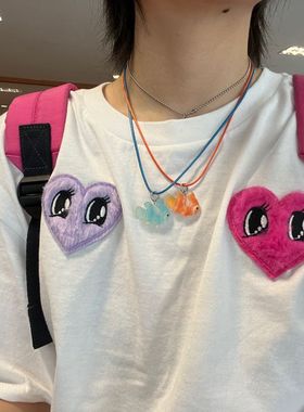 泥别管了/原创!我是一只鱼天然海蓝宝猫眼石蓝色小鱼树脂小丑鱼