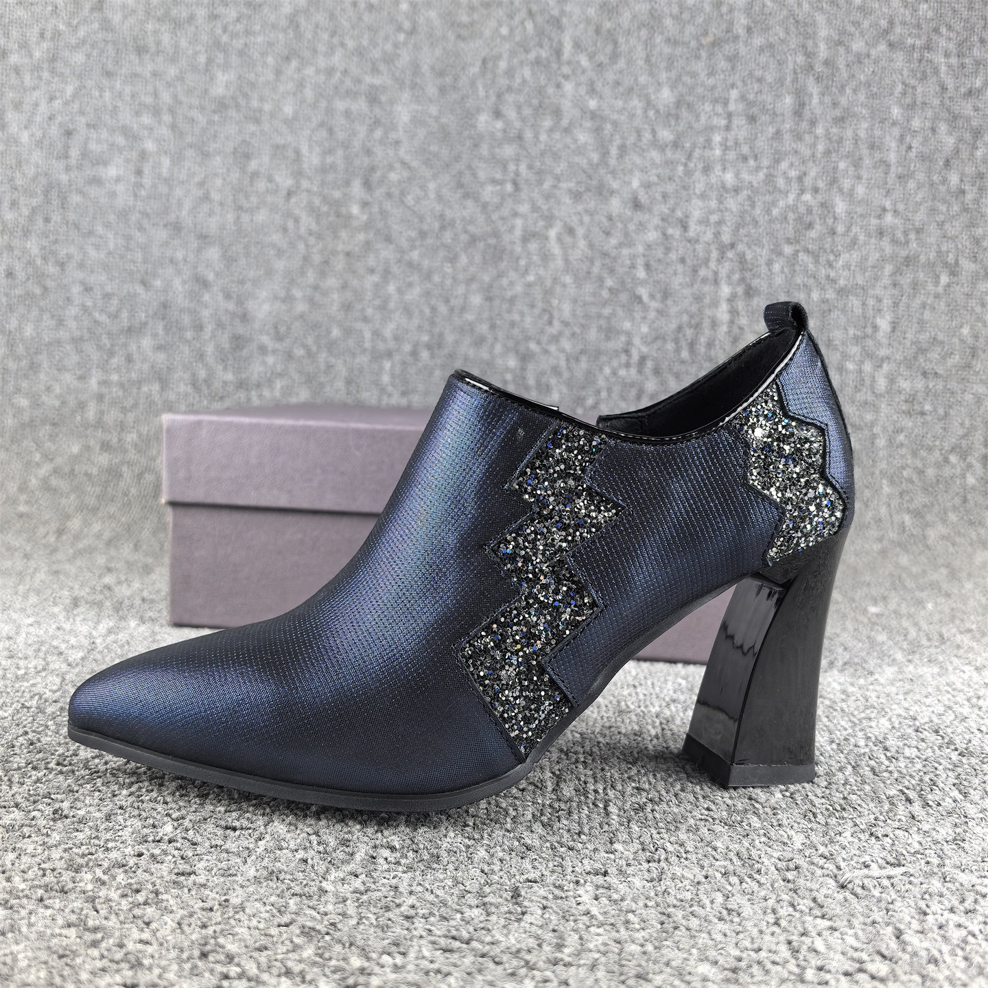 断码处理压纹羊皮民族风深口单鞋女春秋款尖头高跟真皮女鞋侧拉链,淘宝优惠券,粉丝福利购,淘宝优惠卷