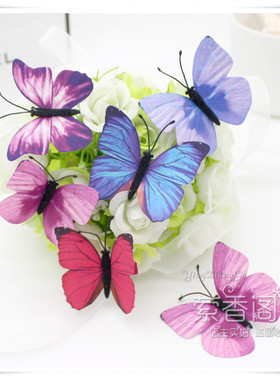 森女新娘饰品新奇特蝴蝶戒指布艺