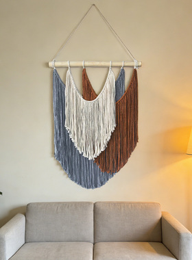 Home Stay Decorative Wall Tapestry Hand Woven Tassel Tapestr