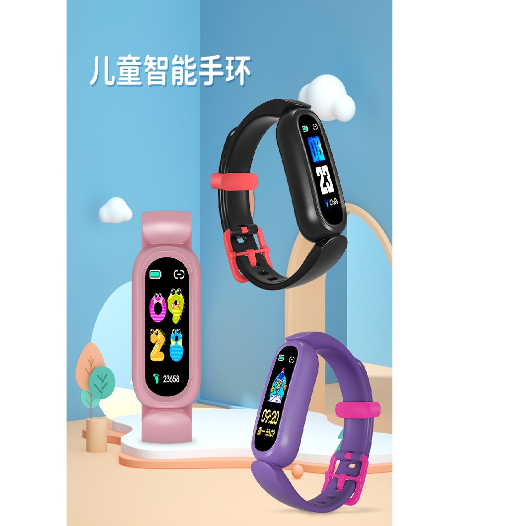 Children's Smart Bracelet T16 Multifunctional Heart Rate, Bl-图0