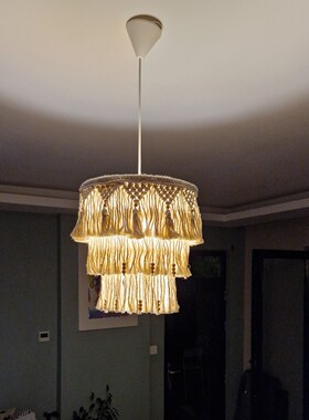 Bohemian Tapestry Lampshade Hand Woven Tassel Home Chandelie