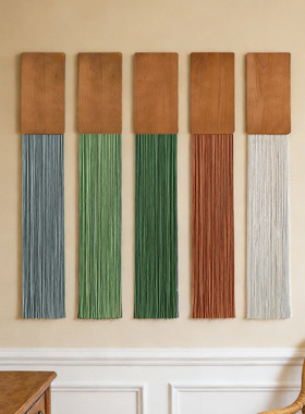 Wood Board Tassel Wall Decoration tton Rope Hand-woven Tapes