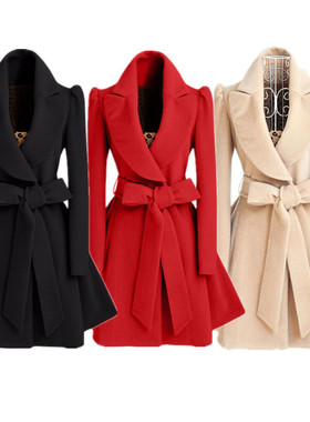 Women's Waist Slim Woolen at  Woolen Material
