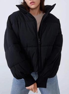Women's Women's Short Jacket Full Zipper Short Quilted Thick