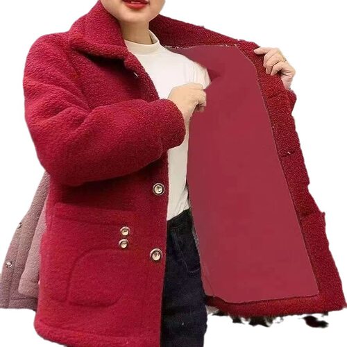 2026 Velvet And Thickened Imitation Wool Mother's Wear Mid-l - 图3