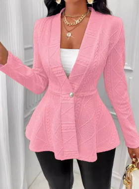Jacquard 2026 Women's Textured Button Light Luxury Jacket at
