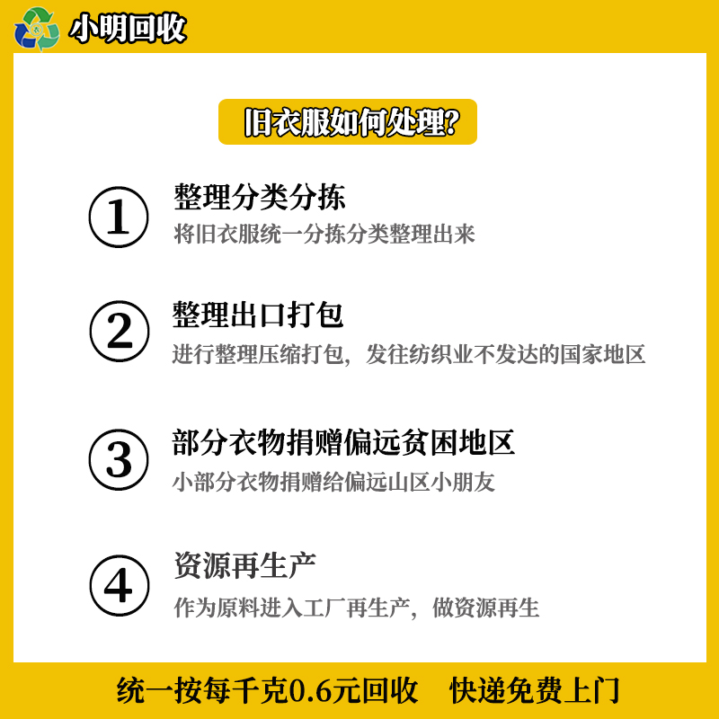 小明旧衣服衣物 鞋子包包上门有偿回收家庭闲置 方便快捷环保包邮 - 图3