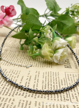 太赫兹THZ瞬间融冰能量石项链 日韩女式可调切面项链 钻石锁骨链