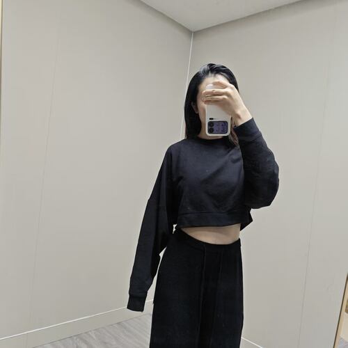 现货ALO YOGA cropped sway crew neck pullover女士短款套头卫衣 - 图2