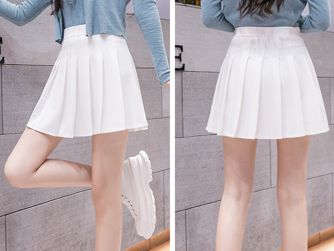 广场舞半身裙中长款45cm白色百褶裙松紧腰a字短裙跳舞表演演出裙,淘宝优惠券,粉丝福利购,淘宝优惠卷