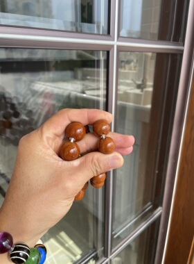 梅林铁核橄榄手串男女士1.8正圆