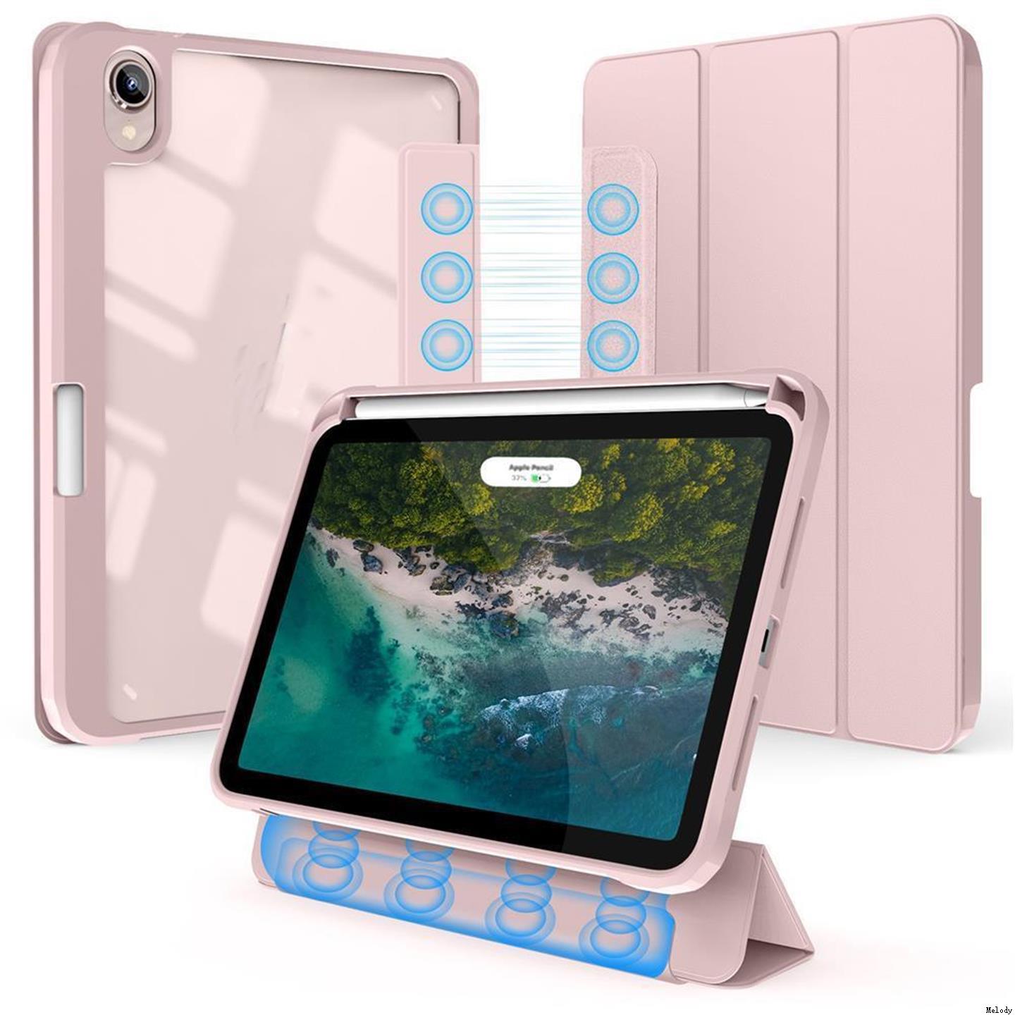 适用iPad Pro 11 12.9 Air4/5 pro 10.5 ipad 10.2 9.7 ipad 10gen Detachable Magnetic Case磁吸拆分保护壳 - 图0
