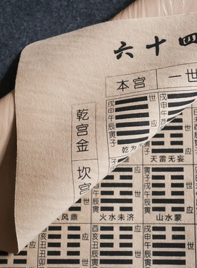 PU皮易经六十四卦先天方圆图六日七分卦气图分宫卦象图纳甲地支世