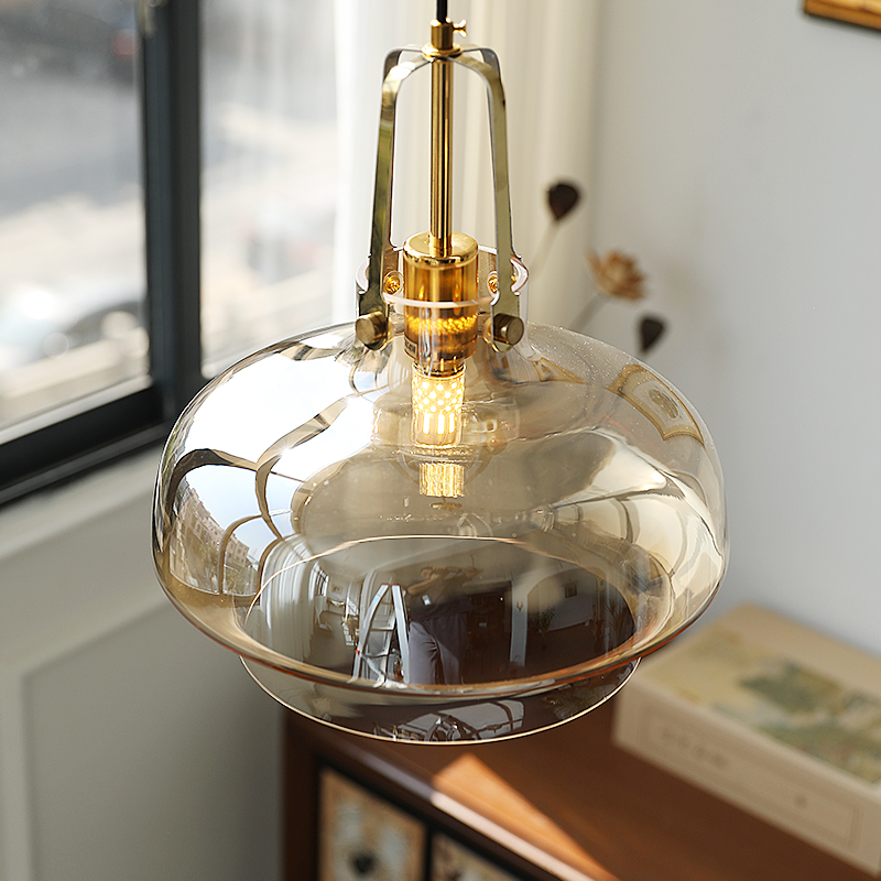 餐厅吊灯创意北欧卧室床头餐桌吧台玻璃灯vintage中古灯具 - 图0