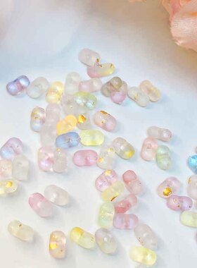 3*6mm洒金花生异形珠子diy手工饰品配件串珠散珠