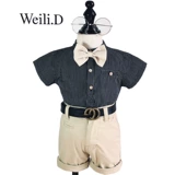 Детский комплект, демисезонное платье, детская рубашка, костюм мальчика цветочника, комбинезон, в британском стиле