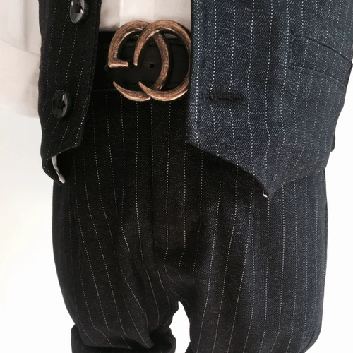 Платье для мальчиков, детский комплект, костюм, жилет, в британском стиле