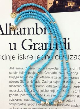 小众复古小清新纯欲手工琉璃项链女性民族风全新女甜美饰品