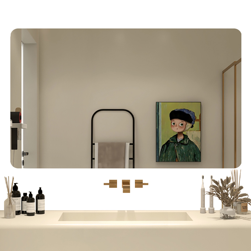 智能浴室镜子挂墙卫生间触摸屏LED带灯梳妆镜厕所洗漱台除雾镜子