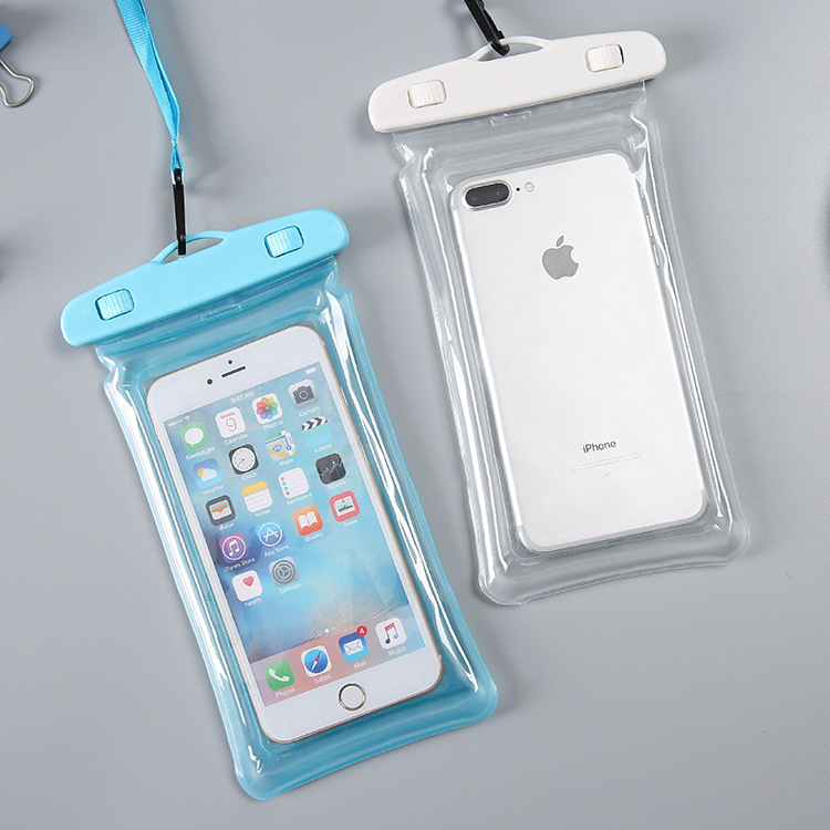 可触屏密封防尘手机套加厚气囊游泳漂流手机防水套透明手机防水袋 - 图0