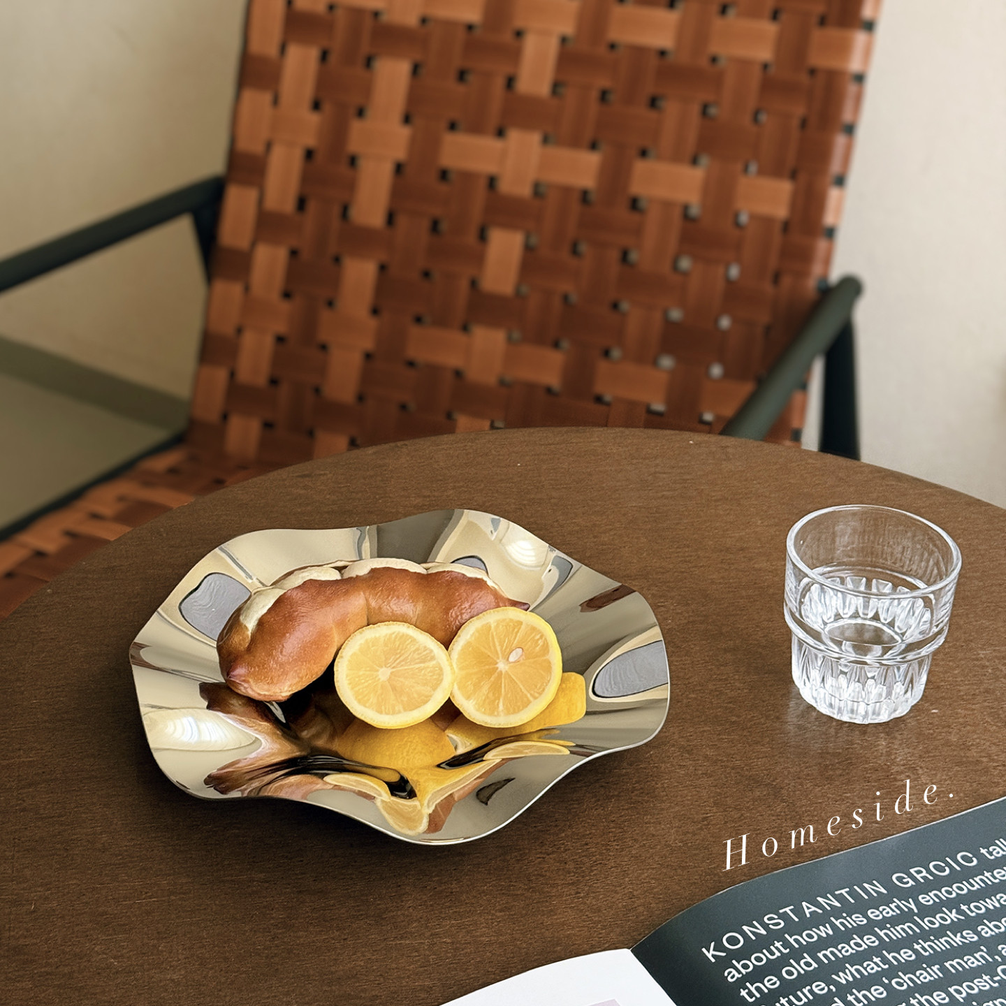 Homeside荷叶边不锈钢盘北欧极简波浪盘果盘香薰首饰多功能收纳盘,淘宝优惠券,粉丝福利购,淘宝优惠卷