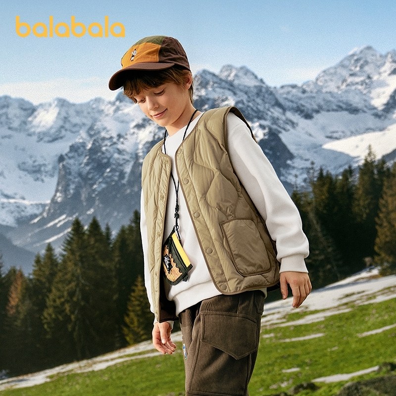 巴拉巴拉balaOne儿童马甲女童男童轻薄外套上衣新款童装2025冬装,淘宝优惠券,粉丝福利购,淘宝优惠卷