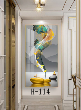 入户新款玄关过时来运转道简约沙发背景墙壁挂画新高端晶瓷装饰画