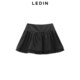 Leding irregular double layer skirt summer new black skirt C2GEF2150