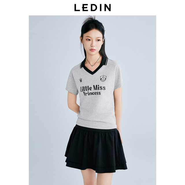 Leding irregular double layer skirt summer new black skirt C2GEF2150