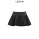 Leding irregular double layer skirt summer new black skirt C2GEF2150