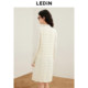 Leting Korean style loose vest dress women's winter new style hollow wavy crochet design knitted dress