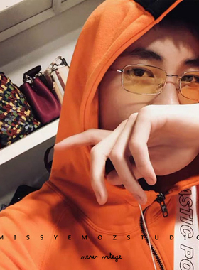 复古潮流网红黑色蹦迪酷眼镜