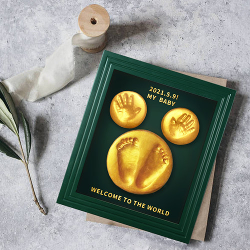宝宝手足印泥手脚印胎毛纪念品胎发制作新生婴儿百天周岁礼物纪念 - 图2