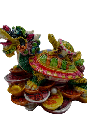 交趾铜母子龙头龟镇宅招财保平安