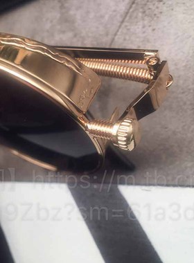 网红同款圆框弹簧腿反光个性墨镜