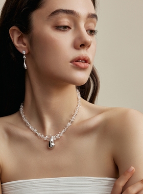 [YURUUI设计师]monSecret水滴落珠项链Dancing in the rain