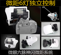 Ramen micro-eye six-pulse shimmery micro-distance system 6 lights independent control lampshades integrated lens 6 light combinations