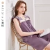 Mỹ tiêu chuẩn phụ nữ mùa hè mỏng lụa đồ ngủ lụa lụa không tay áo ngủ gợi cảm phục vụ nhà mùa xuân và mùa thu - Đêm đầm váy xuông Đêm đầm
