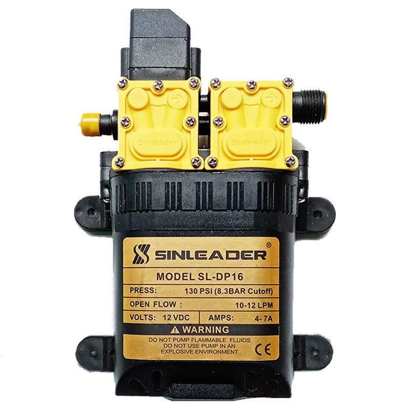 信利达12V双核动力水泵大功率农用电动喷雾器双泵高压洗车隔膜泵