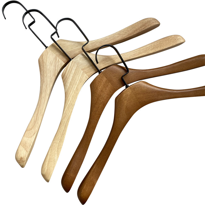 高档橡木胡桃色实木衣架清漆男士男装店复古色防滑木质木头衣挂衣,淘宝优惠券,粉丝福利购,淘宝优惠卷