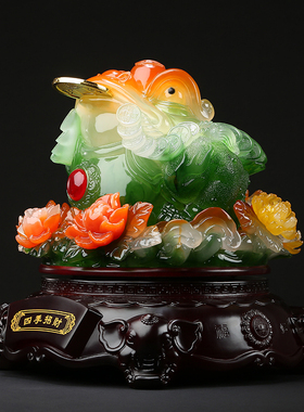 速发 金蟾招财摆件 客厅三足蟾蜍大收银礼办公室店铺台品28